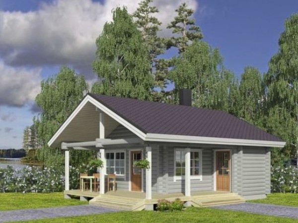 Баня из бруса 7,4 на 6,4 м